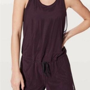 lululemon athletica Women's Sleeveless Romper in Deep Plum